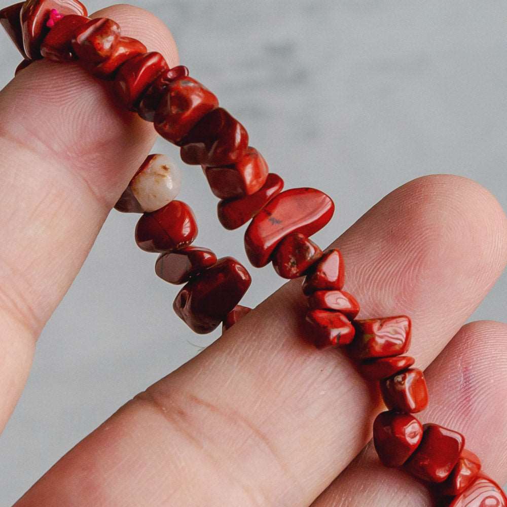 Reikistal 【Chips Bracelet 】Red Jasper