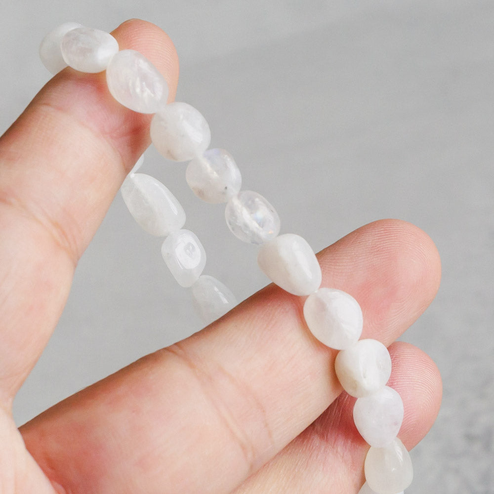 Reikistal 【Chips Bracelet 】 Rainbow Moonstone