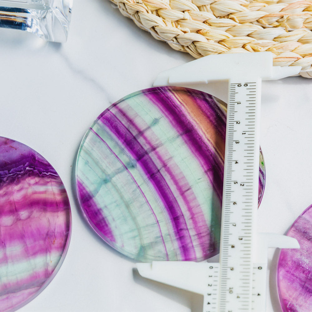 Reikistal Rainbow Fluorite Round Slice