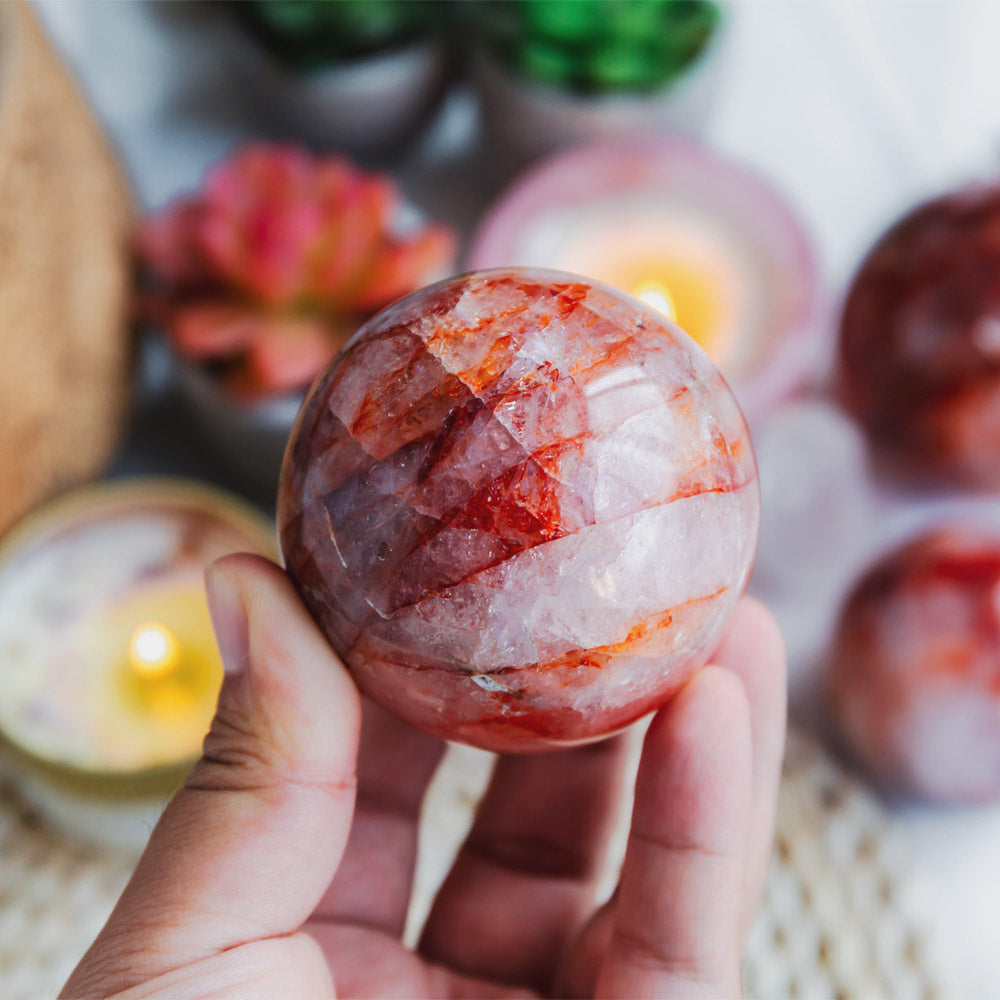 Reikistal Fire Quartz Sphere