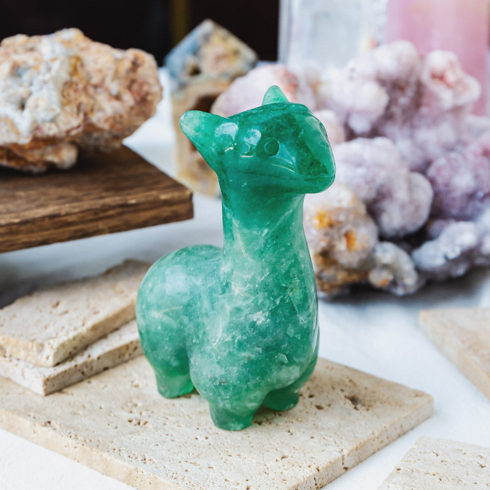 Reikistal Green Strawberry Quartz Llama