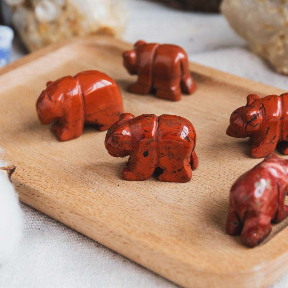 Reikistal 1.5‘’Red Jasper Bear