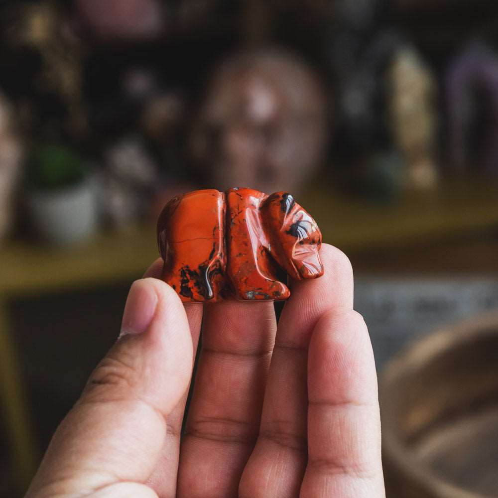 Reikistal 1.5‘’Red Jasper Bear