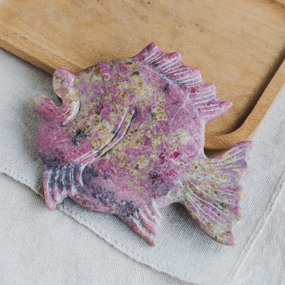 Reikistal Rhodonite Fish