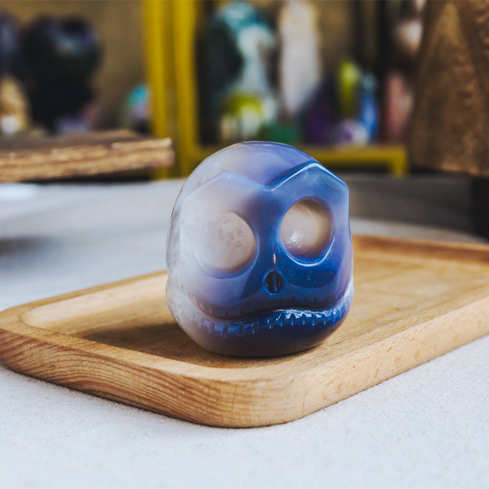 Reikistal Druzy Agate Jack Skull