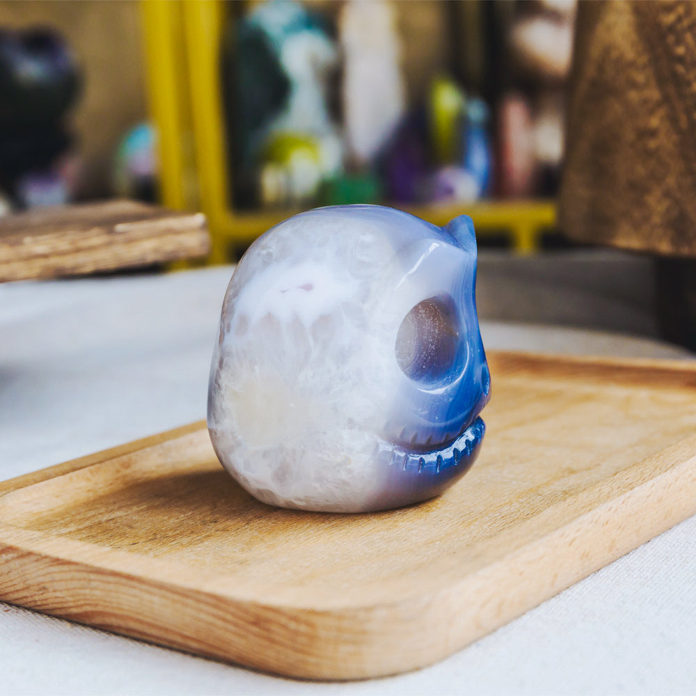 Reikistal Druzy Agate Jack Skull