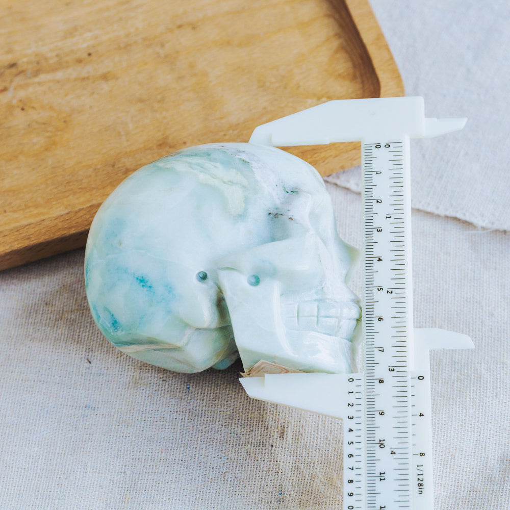 Reikistal Blue Aragonite Skull