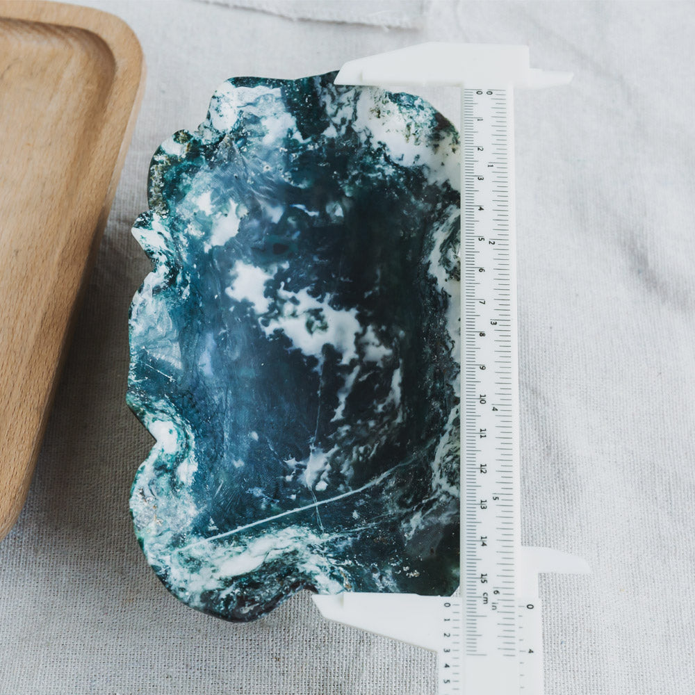 Reikistal Moss Agate Lace Bowl