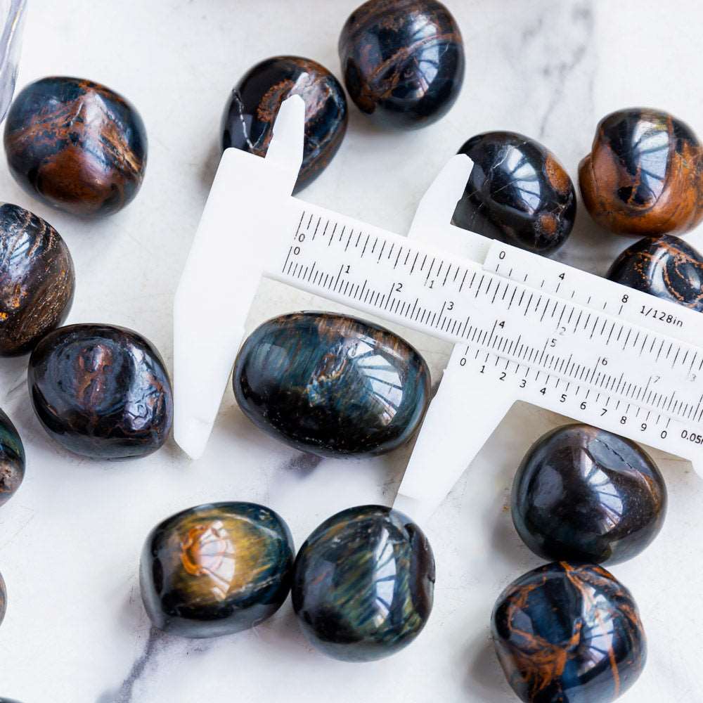 Reikistal Blue Tigers Eye Tumbled Stone