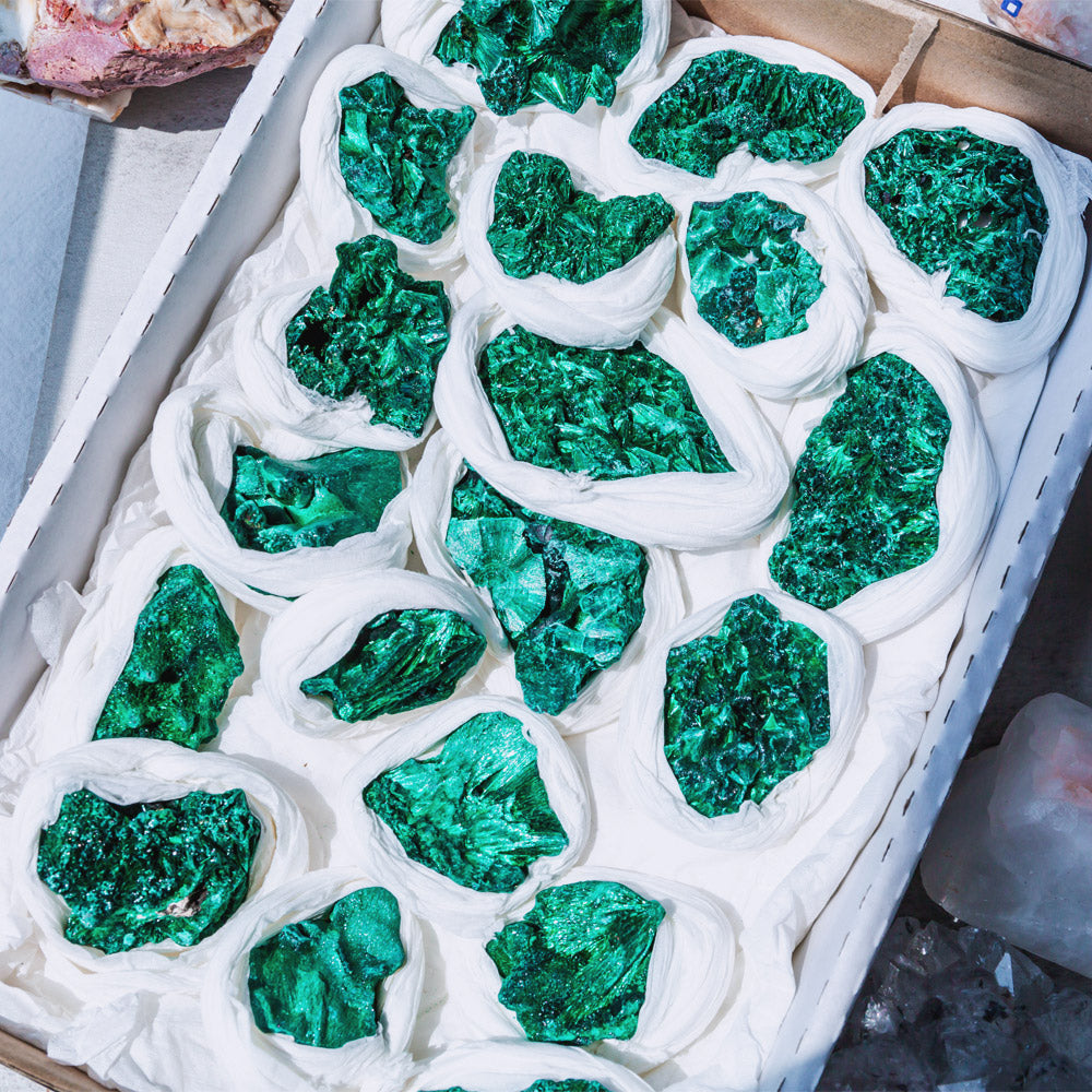 Reikistal Malachite Specimen Box