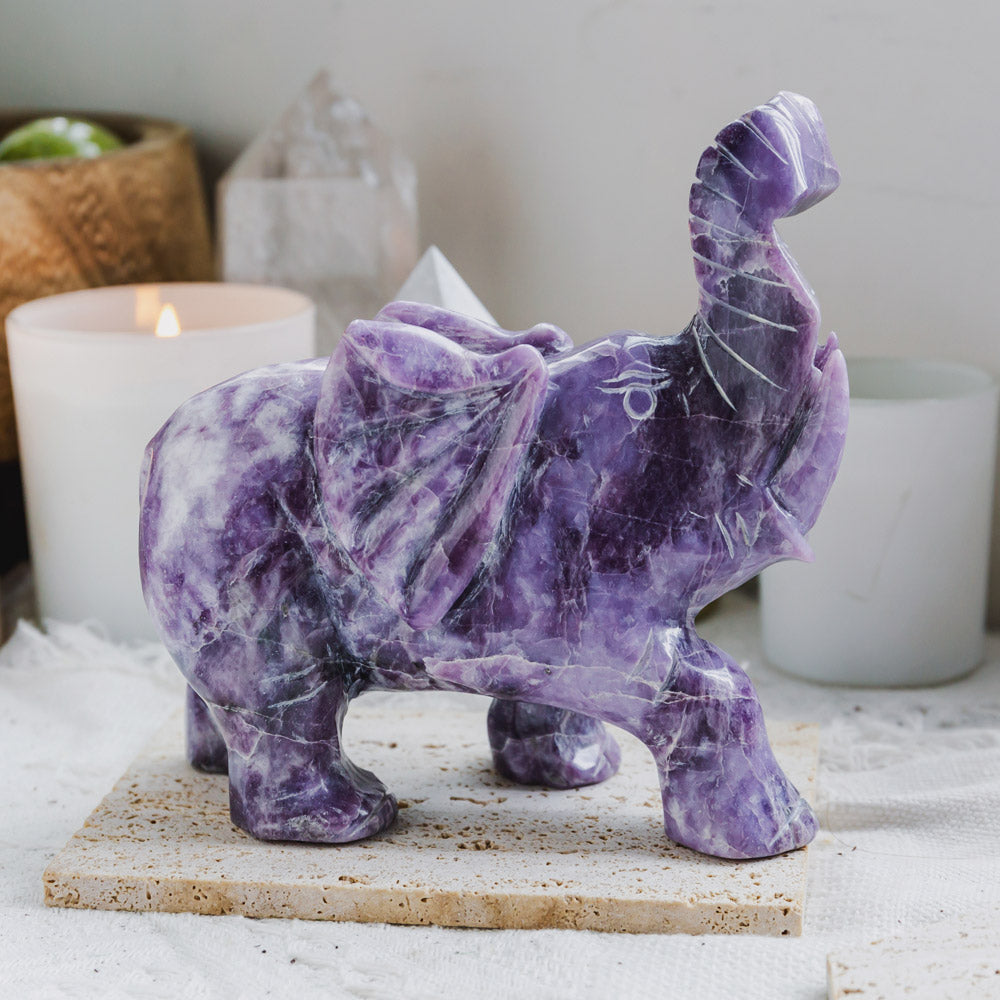 Reikistal Lepidolite Elephant