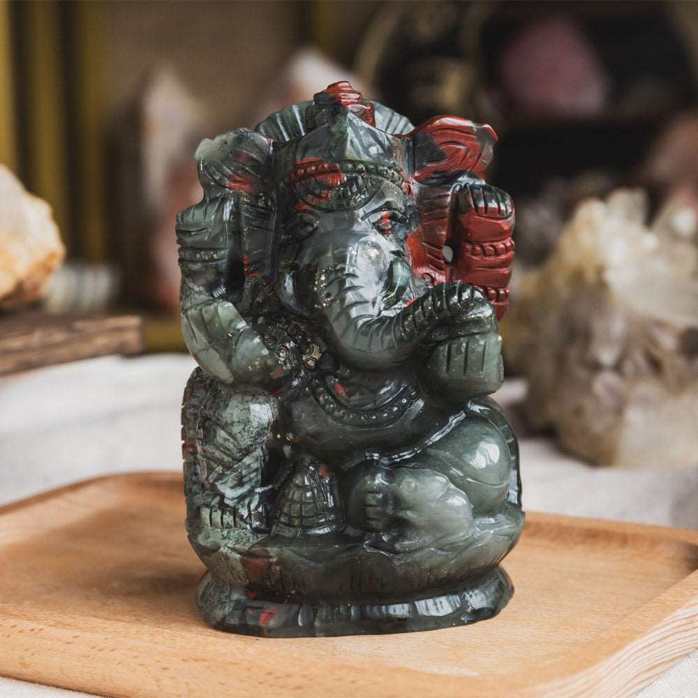 Reikistal Africa Blood Stone Ganesha