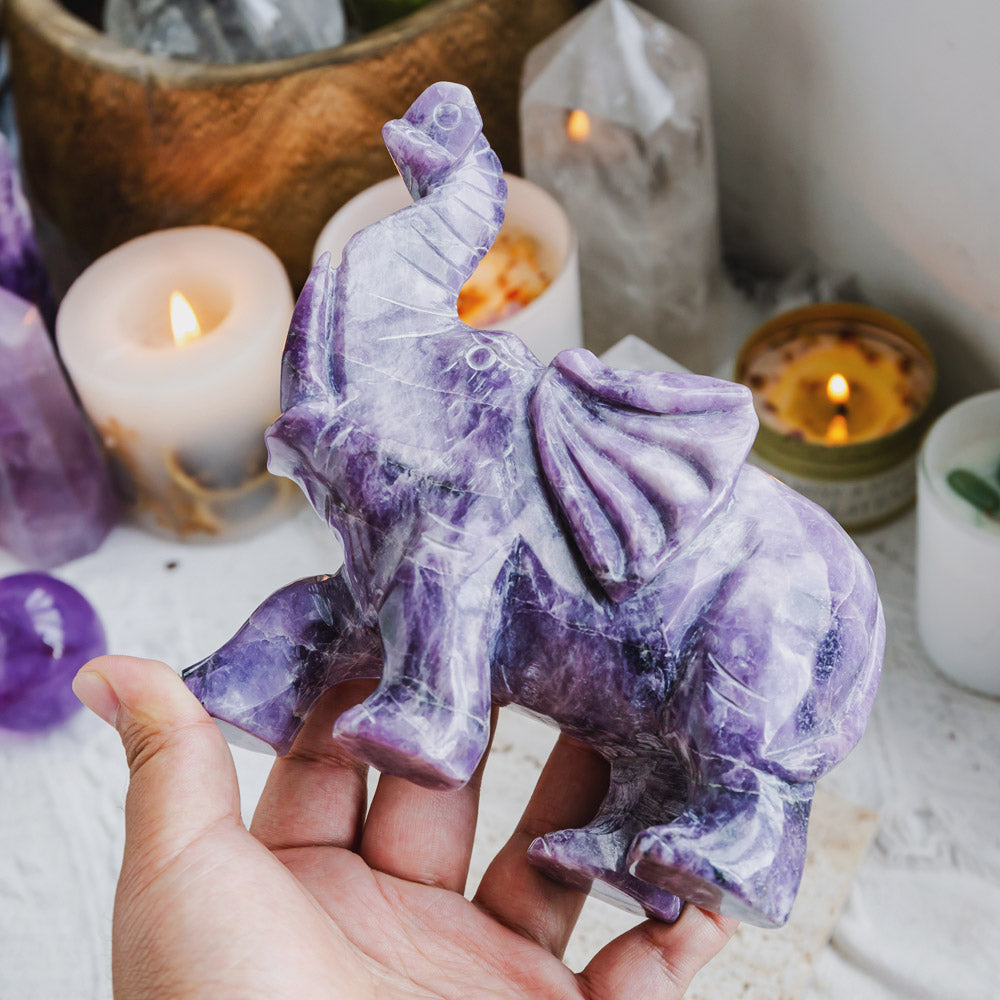 Reikistal Lepidolite Elephant