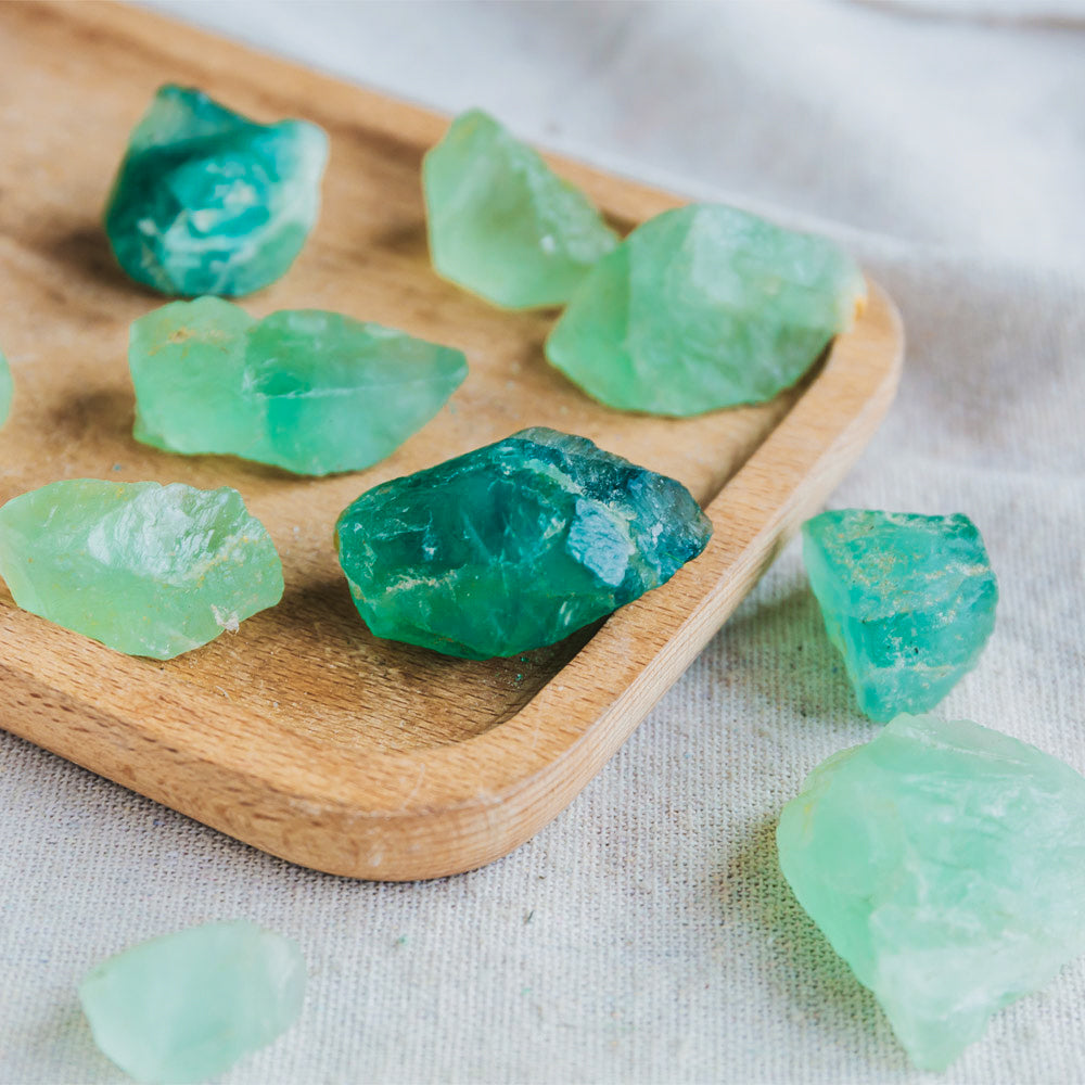 Reikistal Green Fluorite Raw Stone