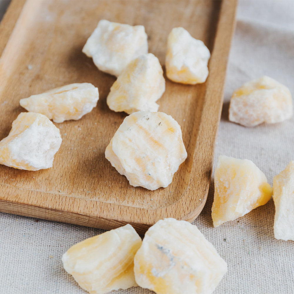 Reikistal Orange Calcite Raw Stone