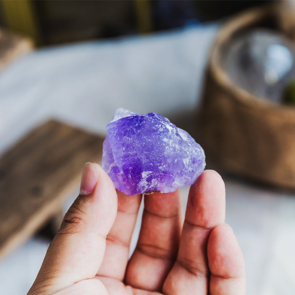 Reikistal Purple Fluorite Raw Stone