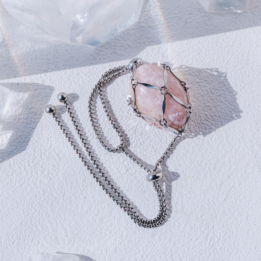 Reikistal【M】 Flat Chain Natural Crystal Bracelet