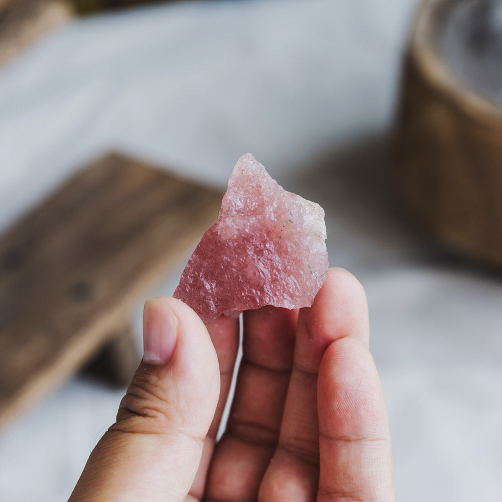 Reikistal Red Strawberry Quartz Raw Stone