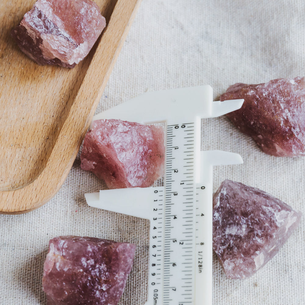 Reikistal Red Strawberry Quartz Raw Stone