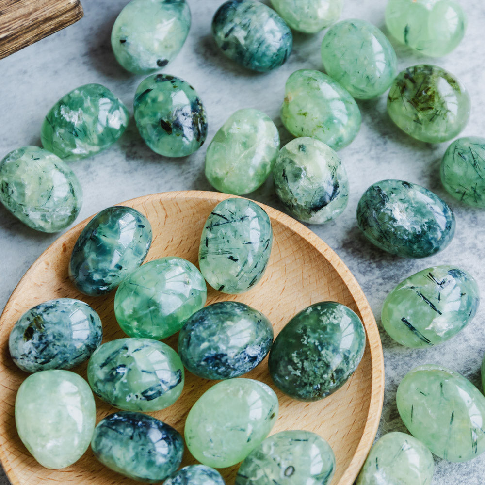 Reikistal Prehnite Tumbled Stone