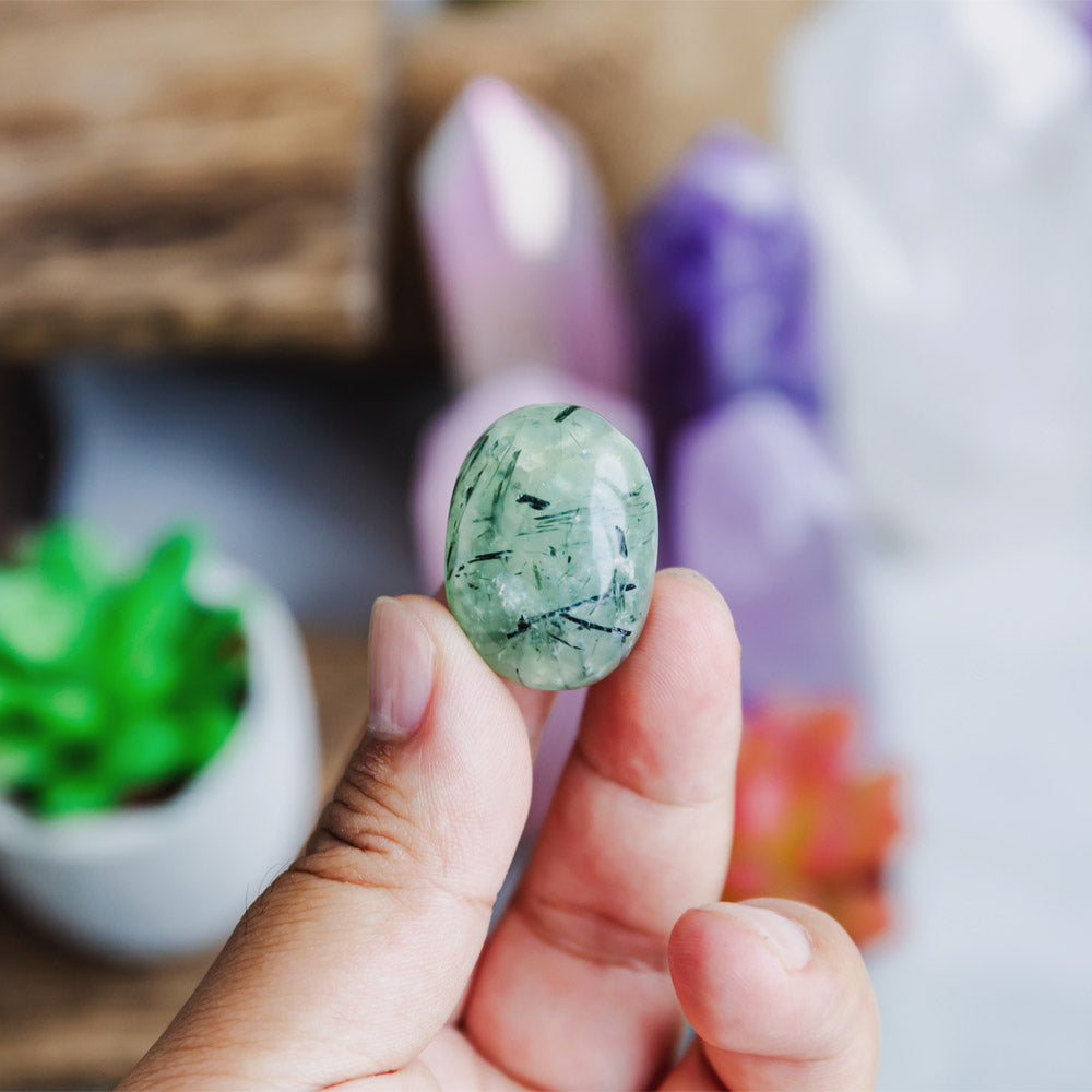 Reikistal Prehnite Tumbled Stone