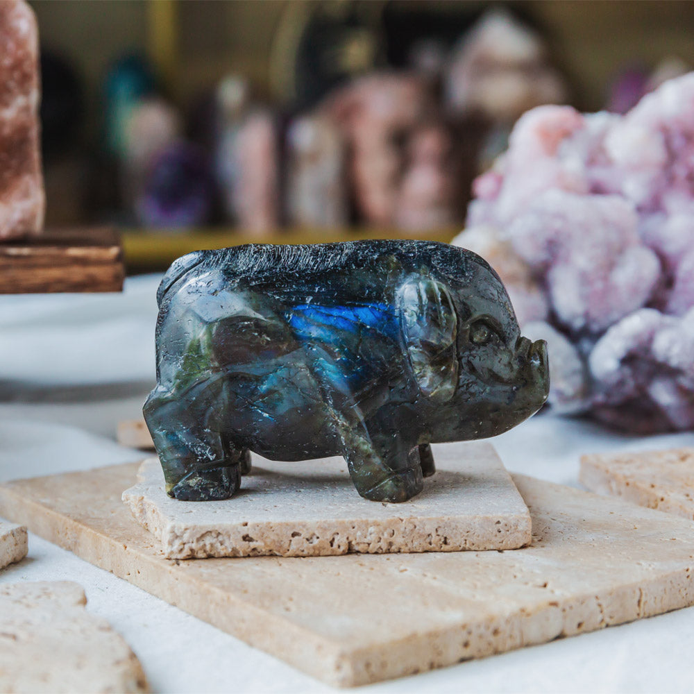 Reikistal Labradorite Pig