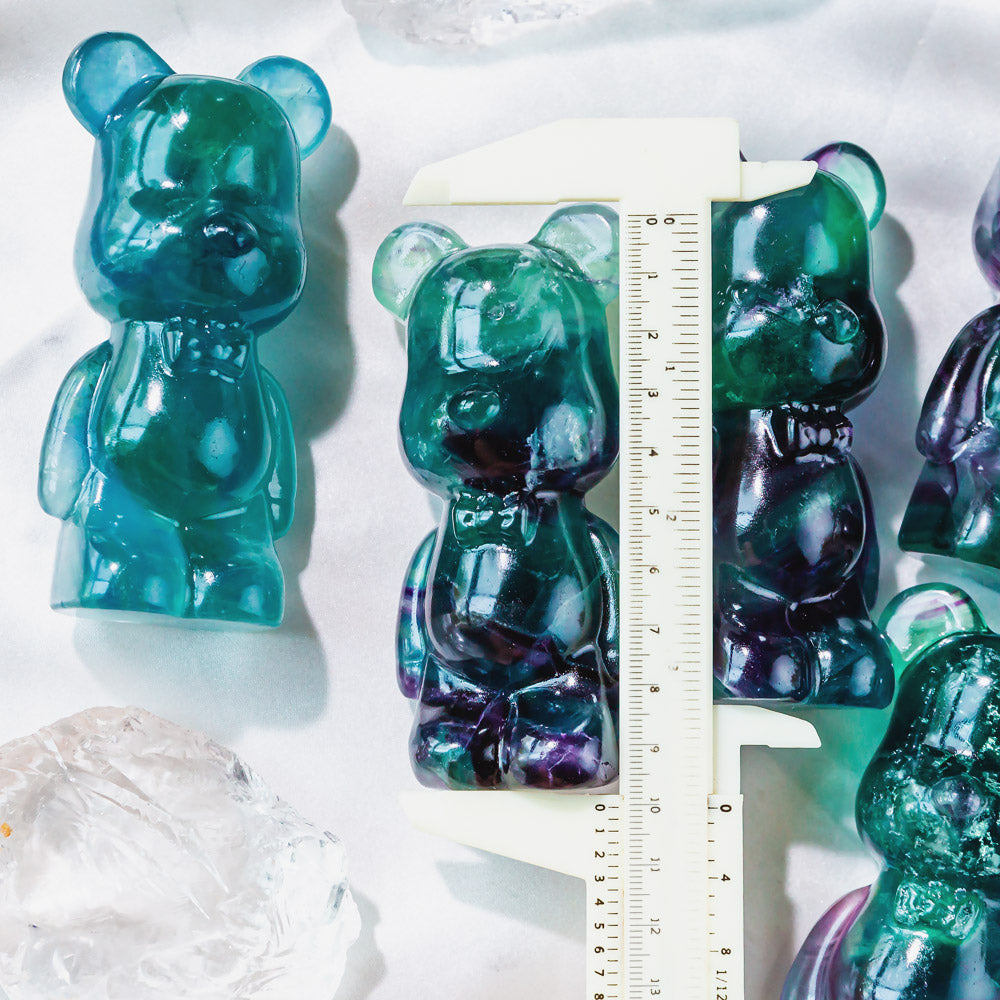 Reikicrystal Fluorite Bear Carving