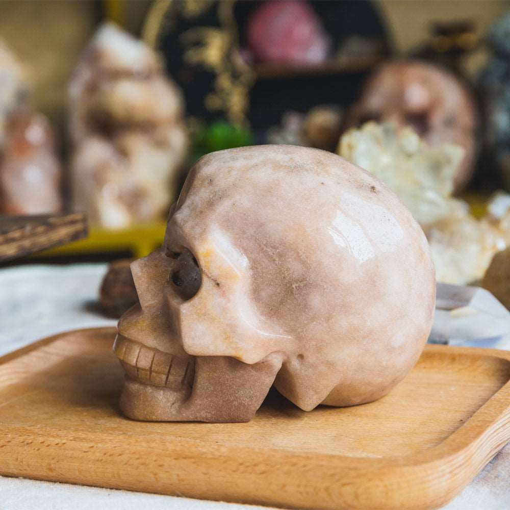 Reikistal 4'' Pink Amethyst Skull