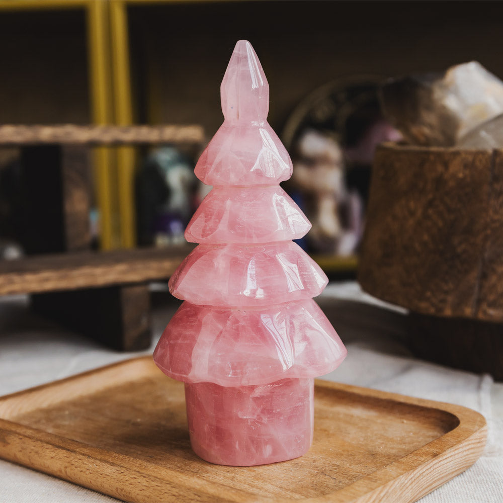 Reikistal Rose Quartz Christmas Tree