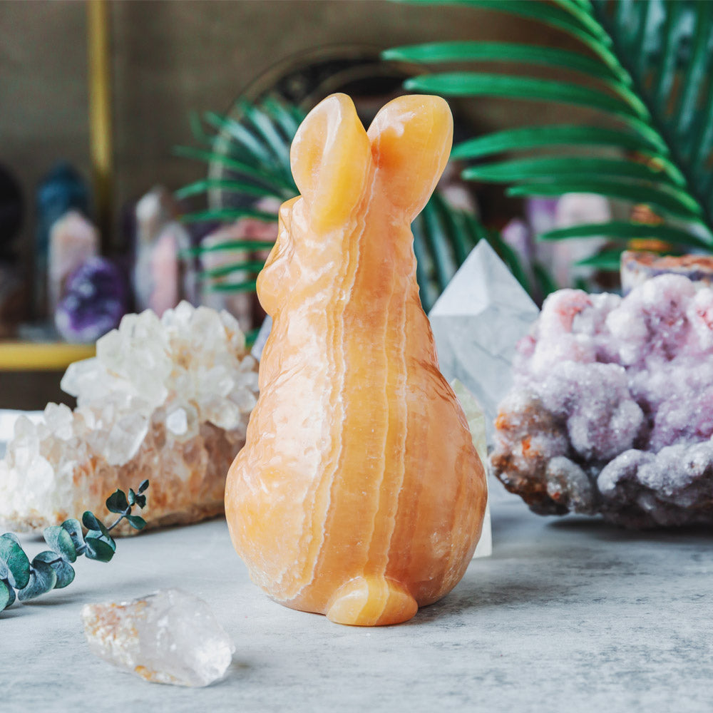 Reikistal Orange Calcite Rabbit