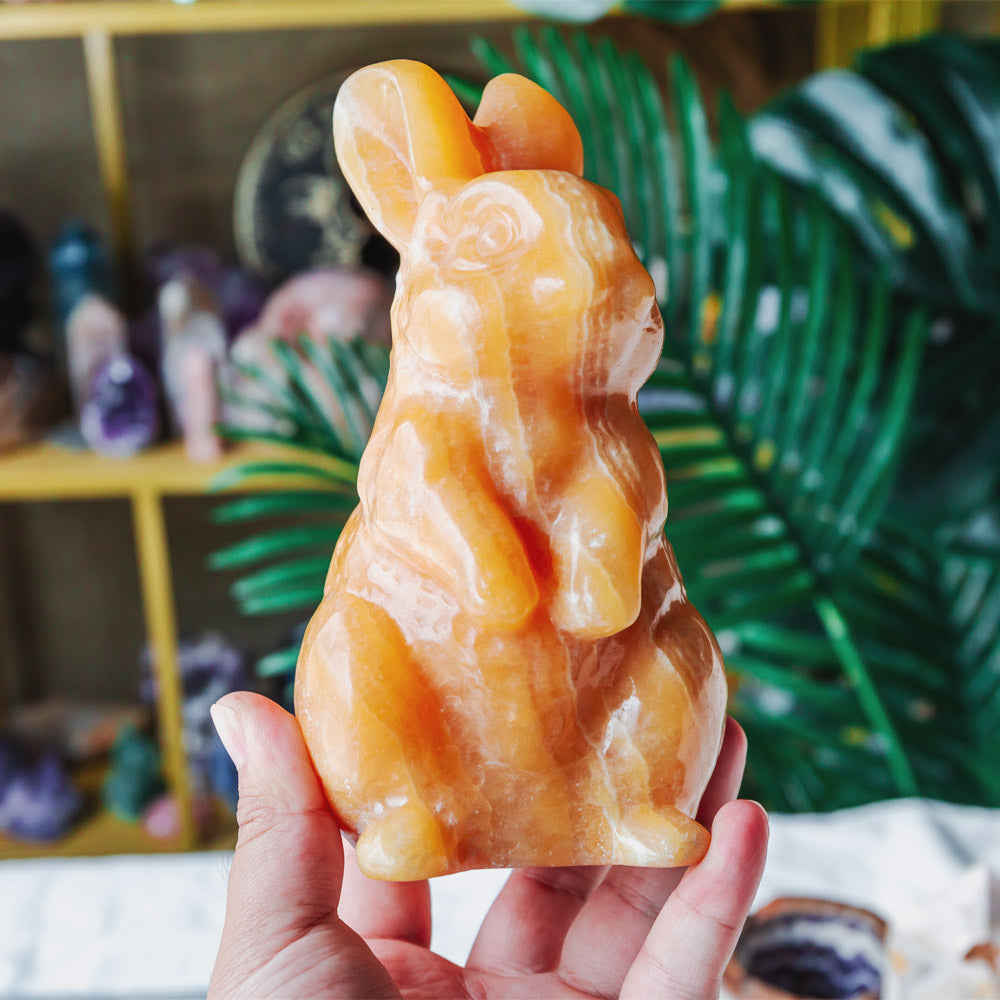 Reikistal Orange Calcite Rabbit