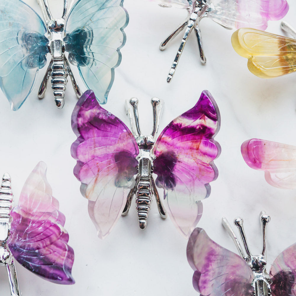 Reikistal Crystal Fluorite Butterfly