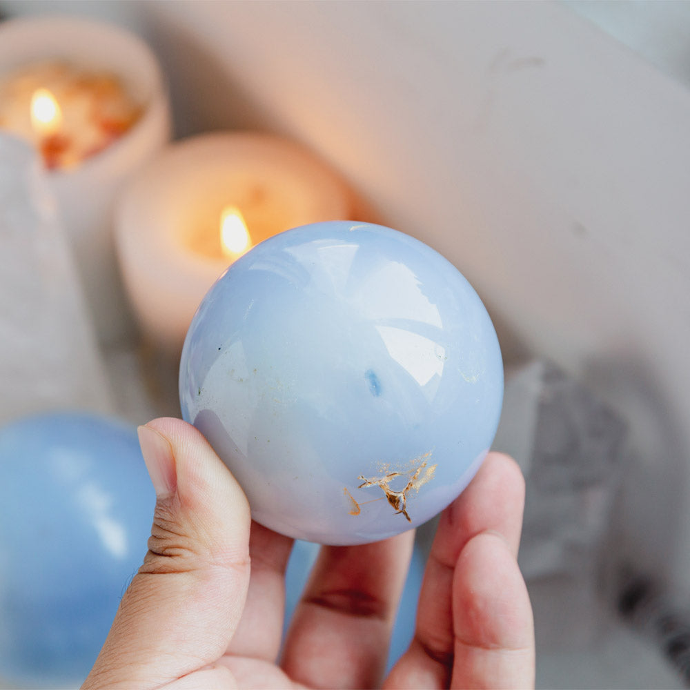 Reikistal Blue Chalcedony Sphere