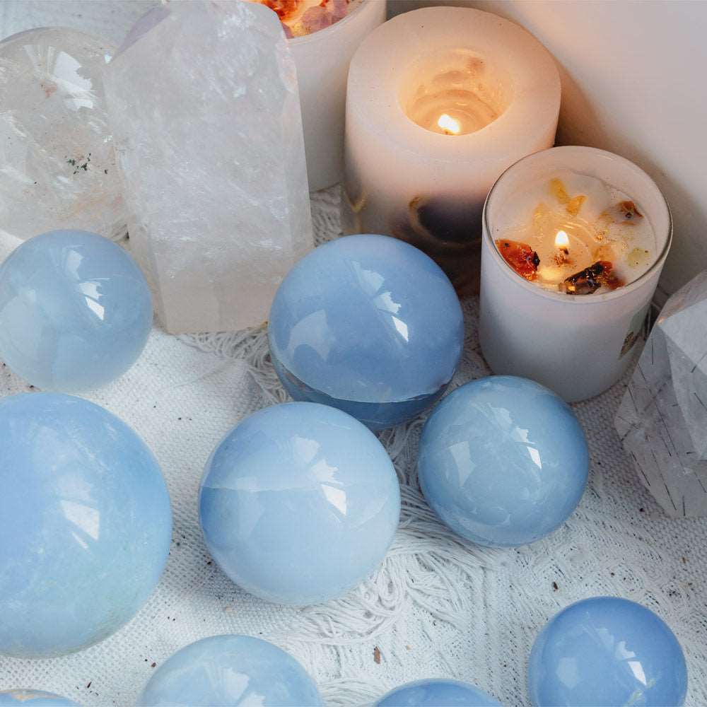 Reikistal Blue Chalcedony Sphere