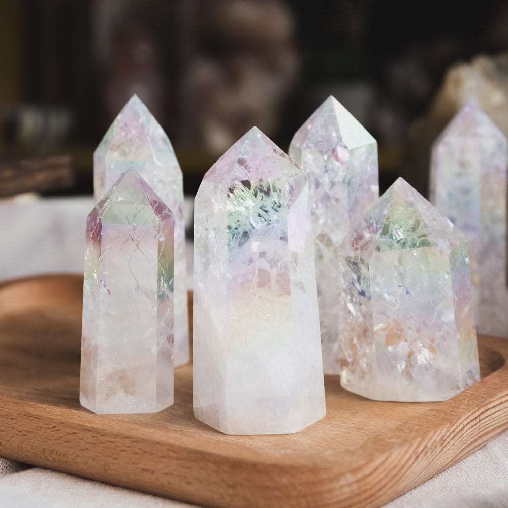 Reikistal Aura Ice Quartz Point