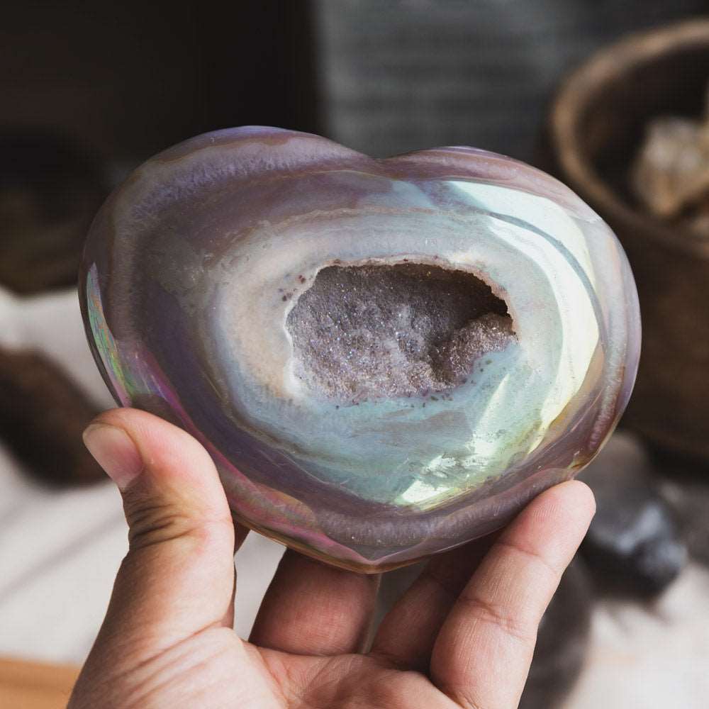 Reikistal Aura Agate Heart