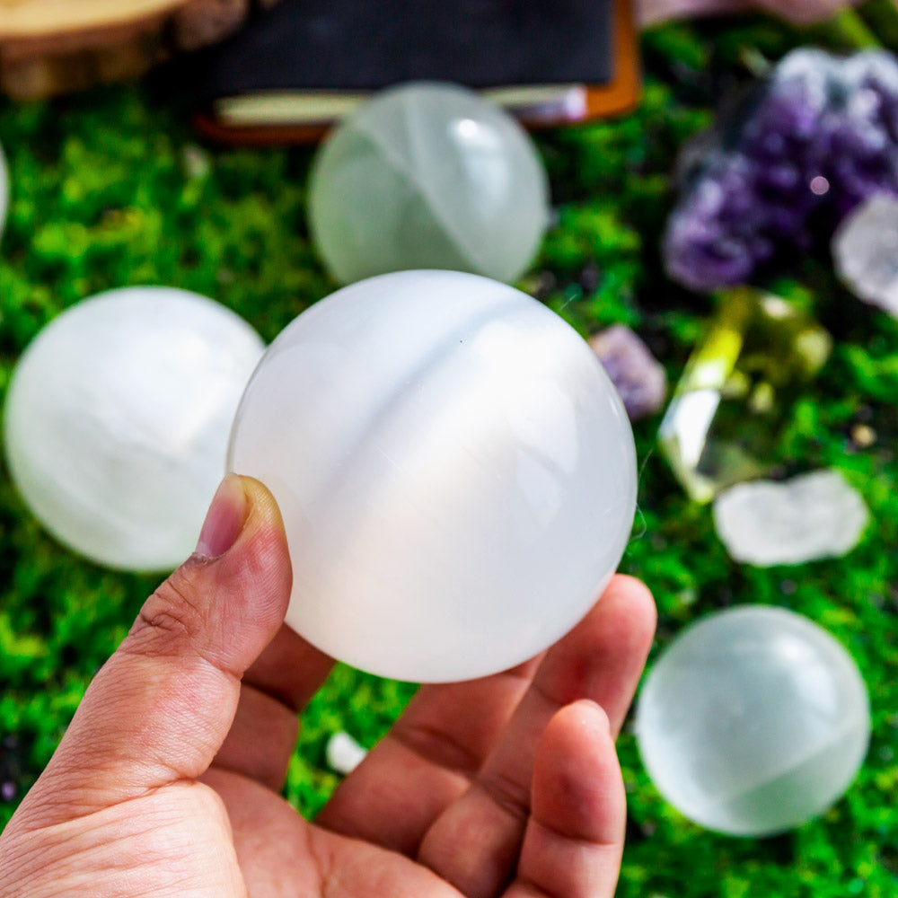 Reikistal Selenite Sphere