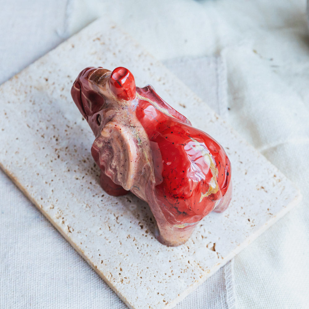 Reikistal Red Jasper Elephant