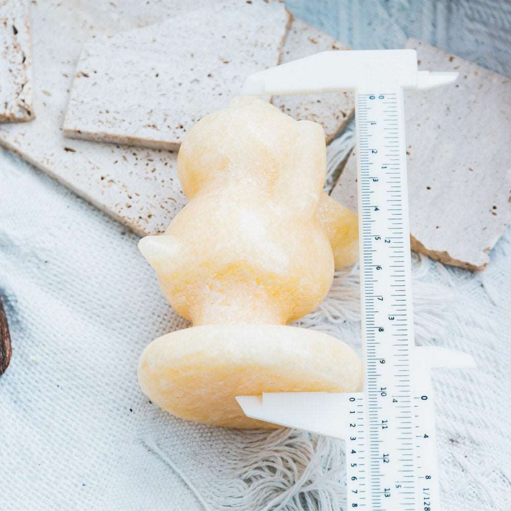 Reikistal 3.5'' Orange Calcite Duck