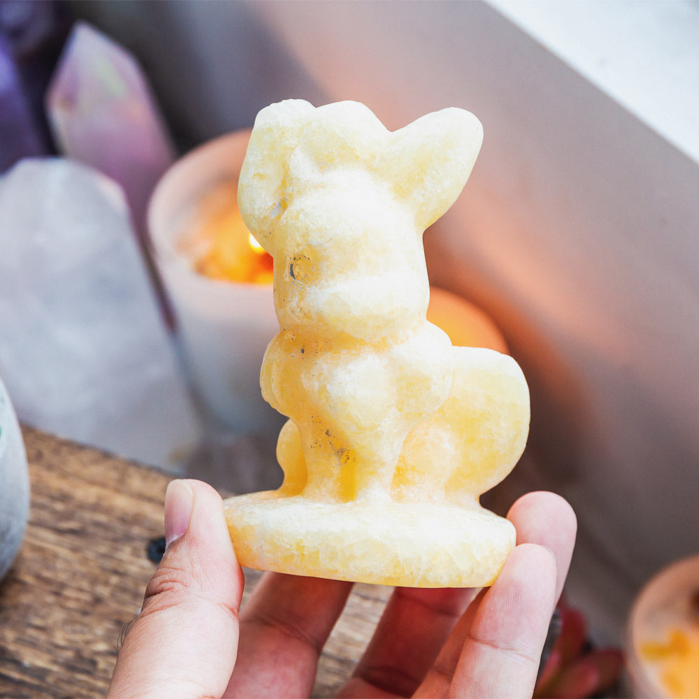 Reikistal Orange Calcite Fox