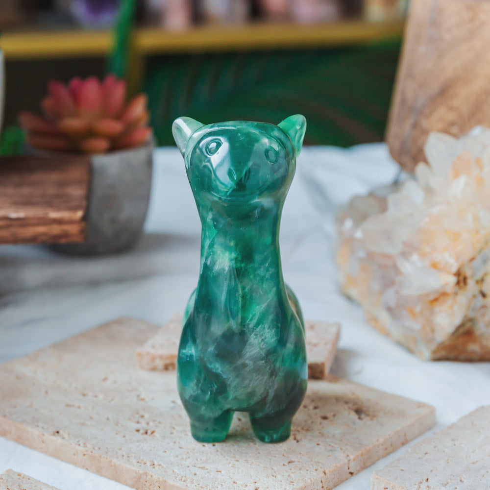 Reikistal Green Fluorite Llama