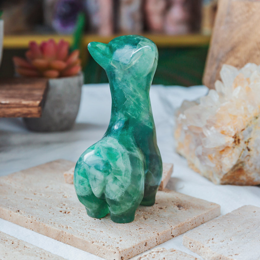 Reikistal Green Fluorite Llama