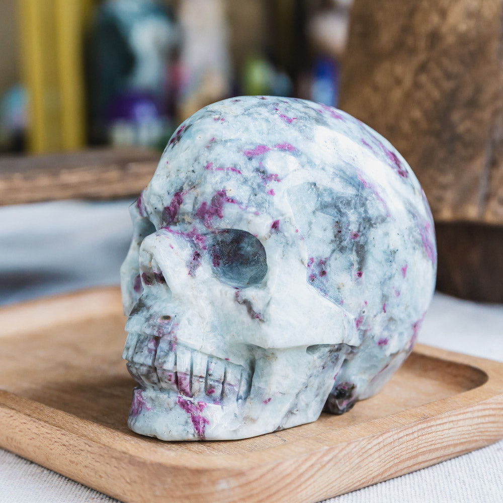 Reikistal Pink Tourmaline Skull