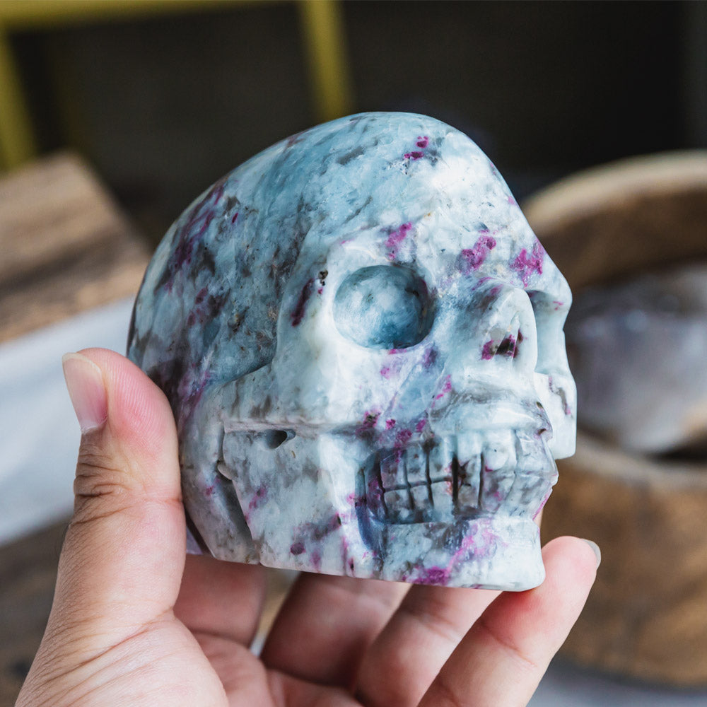 Reikistal Pink Tourmaline Skull