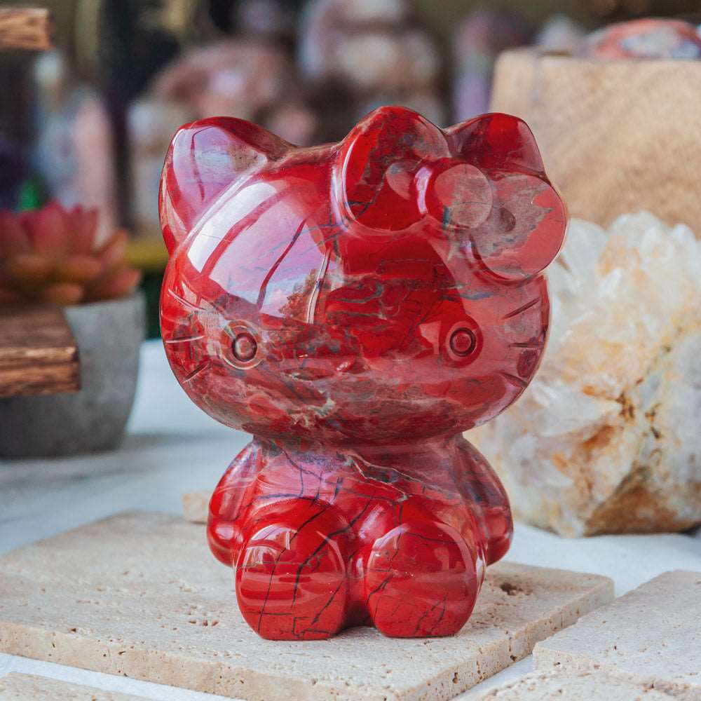 Reikistal 5'' Red Jasper Hello Kitty