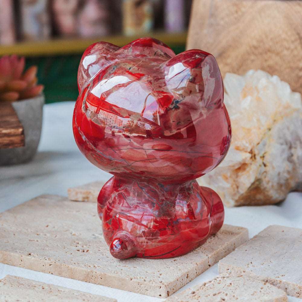 Reikistal 5'' Red Jasper Hello Kitty