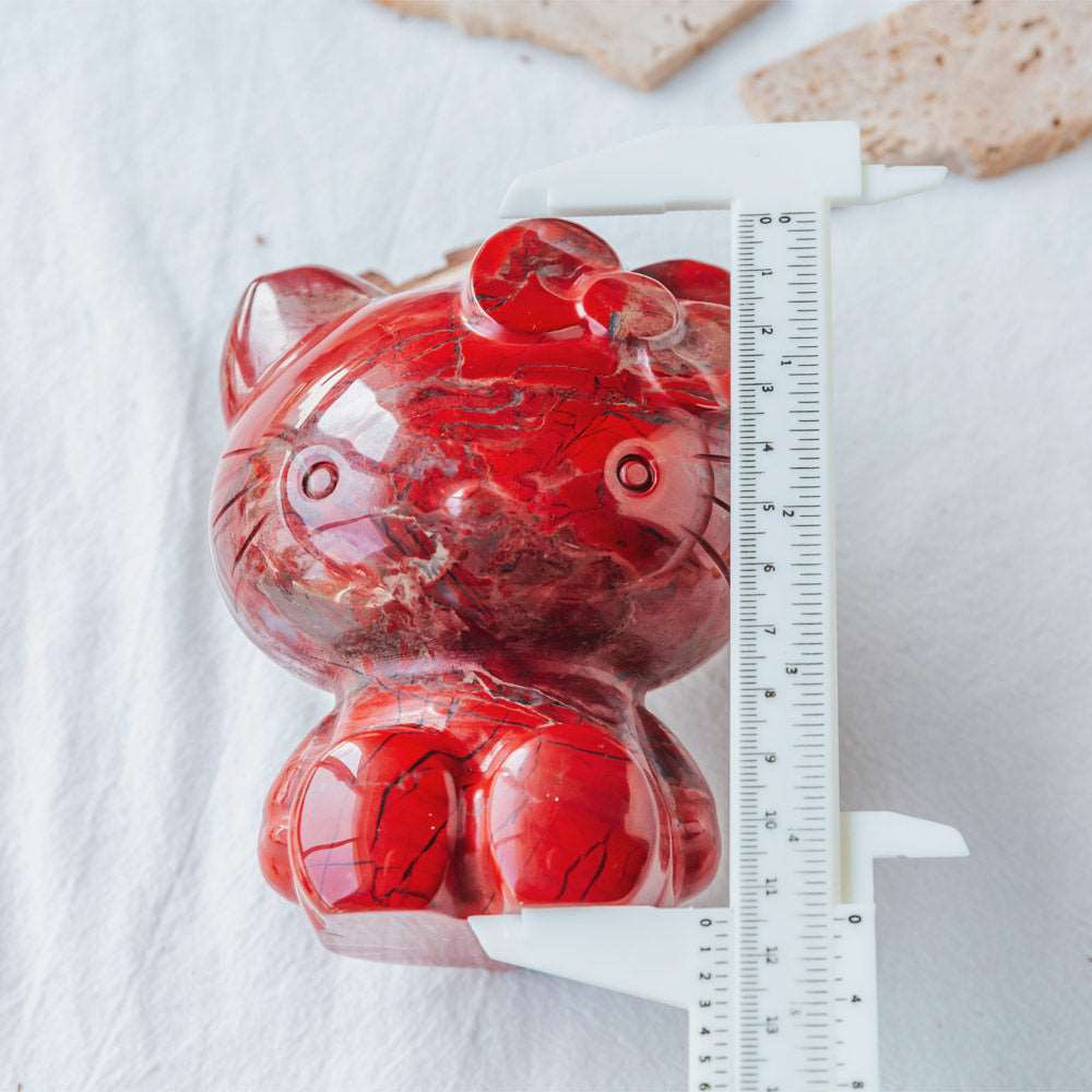 Reikistal 5'' Red Jasper Hello Kitty