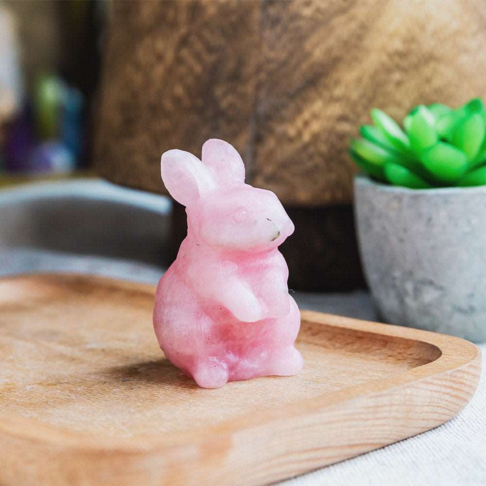 Reikistal 2'' Rose Quartz Rabbit