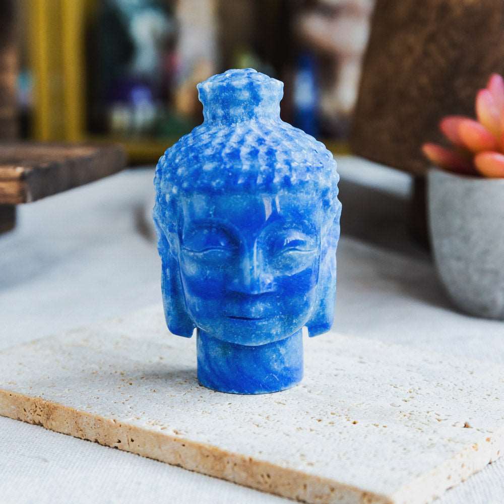 Reikistal 3'' Blue Aventurine Buddha's Head