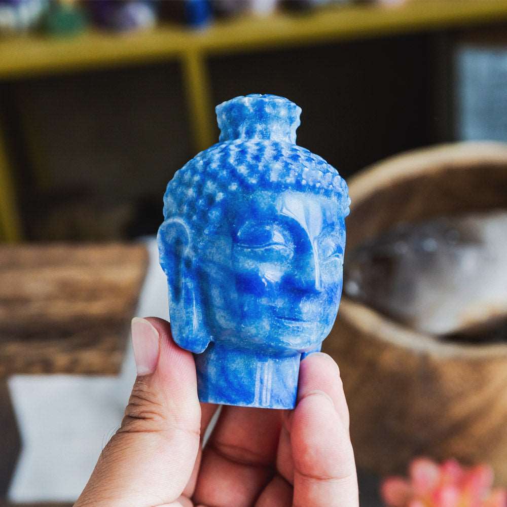 Reikistal 3'' Blue Aventurine Buddha's Head